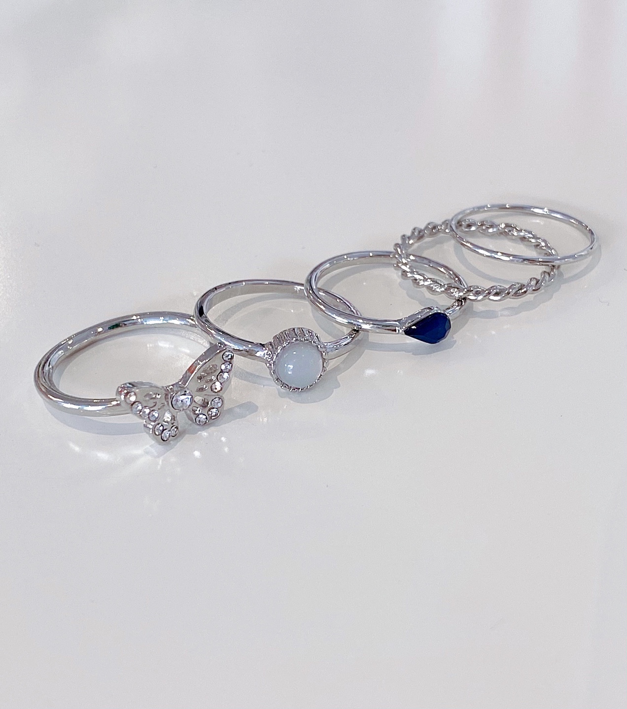 Spring butterfly set ring
