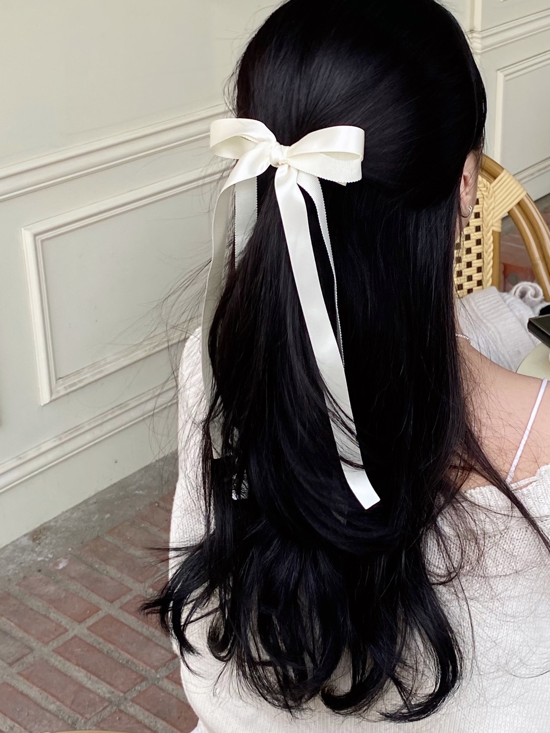 2-satin ribbon hair pin (5 color)