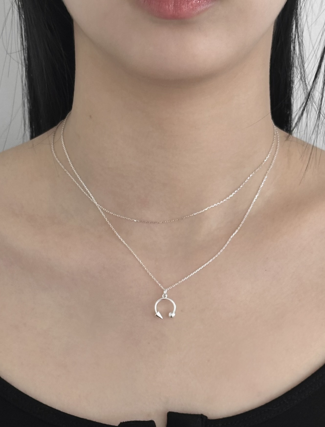 (925silver) Piercing necklace
